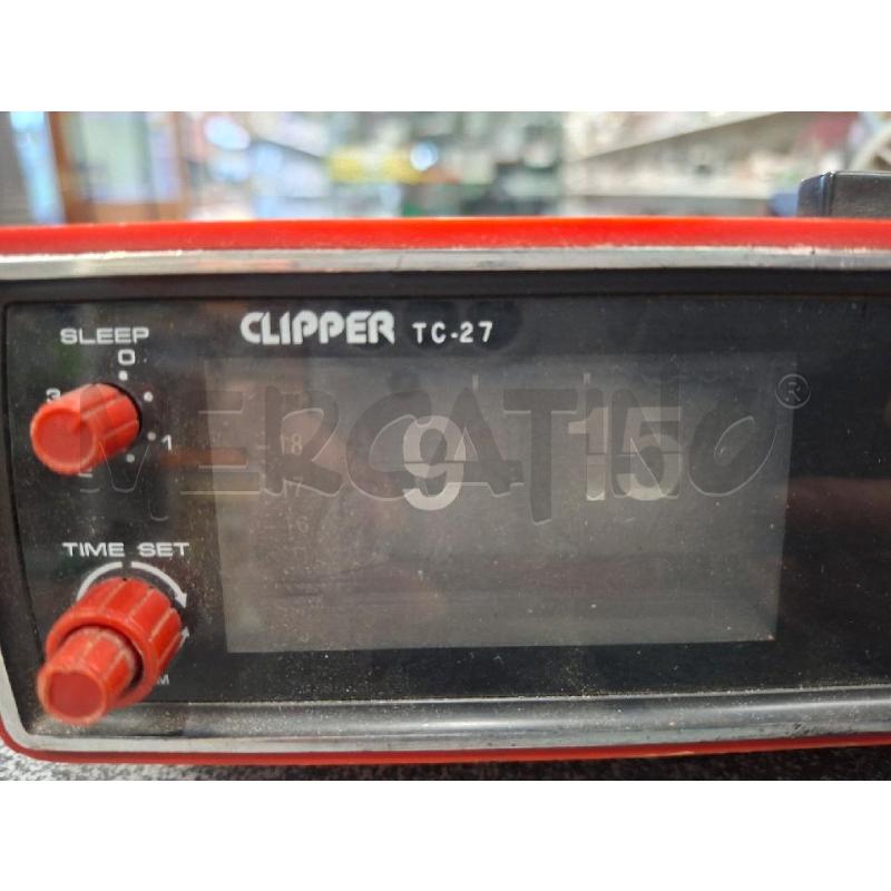 RADIOSVEGLIA ROSSA CLIPPER TC-27 DA REVISIONARE | Mercatino dell'Usato Frossasco 2