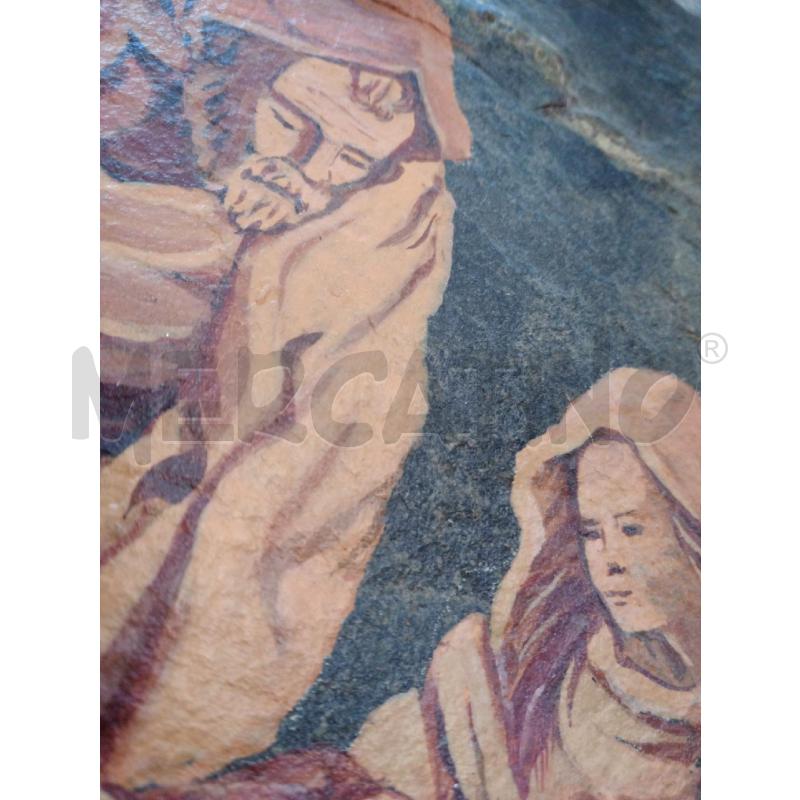 SACRA FAMIGLIA DIPINTA SU PIETRA*SARASINO* | Mercatino dell'Usato Frossasco 2