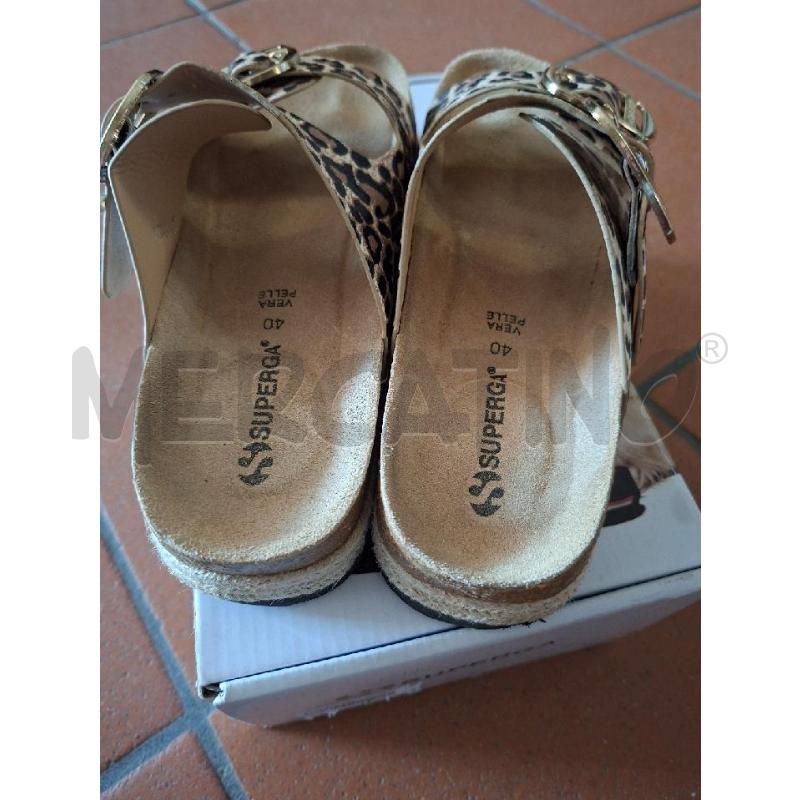 SANDALI/CIABATTA DONNA LEOP.FIBBIE DOR SUPERGA N.40 | Mercatino dell'Usato Frossasco 3