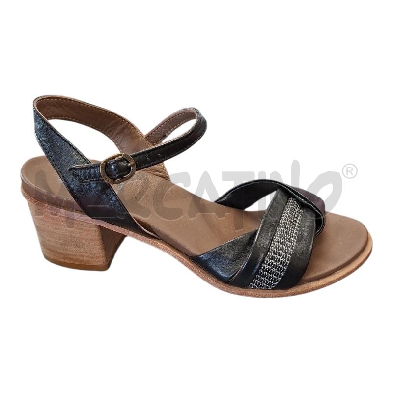 SANDALI DONNA LILI MILL PELLE NERI N.37 | Mercatino dell'Usato Frossasco 1