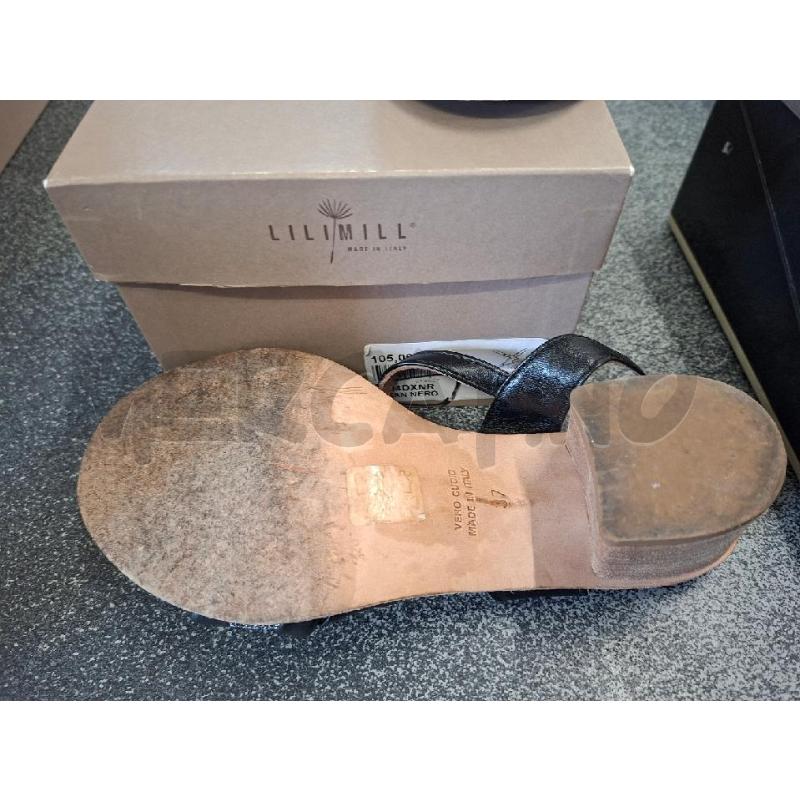 SANDALI DONNA LILI MILL PELLE NERI N.37 | Mercatino dell'Usato Frossasco 3