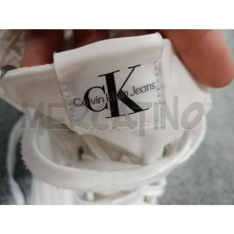 SCARPE CALVIN KLEIN JEANS BCO LACCI N.39 | Mercatino dell'Usato Frossasco 2