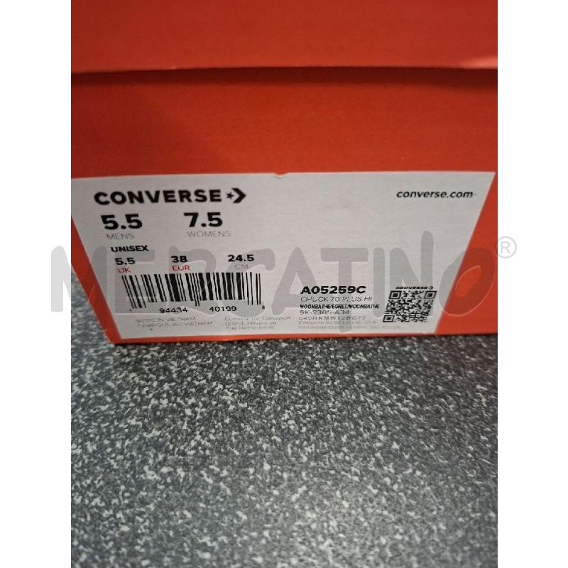 SCARPE CONVERSE CHUCK 70PLUS HI AZZ CHIARO N.38 | Mercatino dell'Usato Frossasco 3