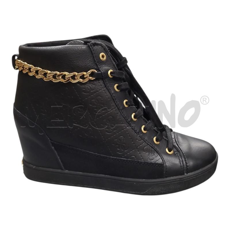 SCARPE DONNA GUESS ZEPPA NERE CATENA DOR N.40 | Mercatino dell'Usato Frossasco 1