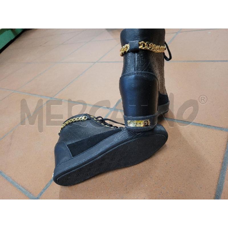 SCARPE DONNA GUESS ZEPPA NERE CATENA DOR N.40 | Mercatino dell'Usato Frossasco 3