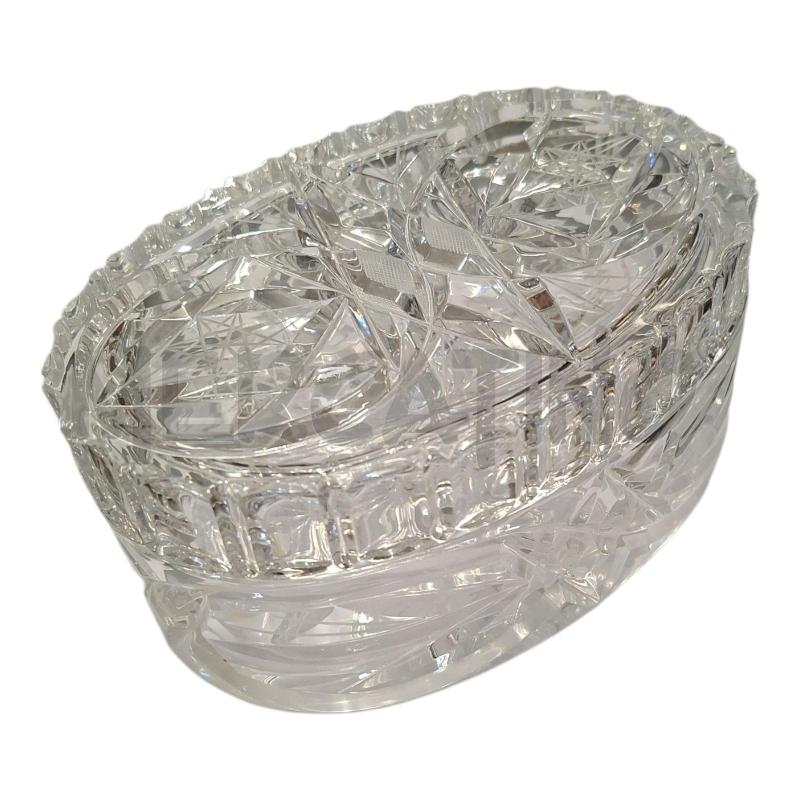 SCATOLA 18X12X8 OVALE CRISTALLO  | Mercatino dell'Usato Frossasco 1