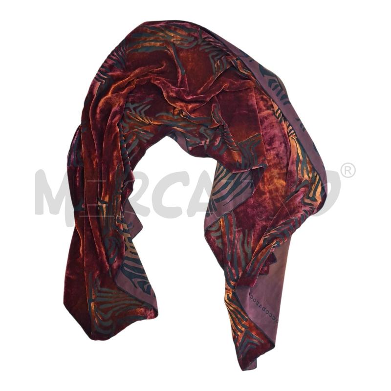 SCIARPA DONNA ROCCOBAROCCO VELLUTO FANT BORDEAUX ARANCIO  | Mercatino dell'Usato Frossasco 1