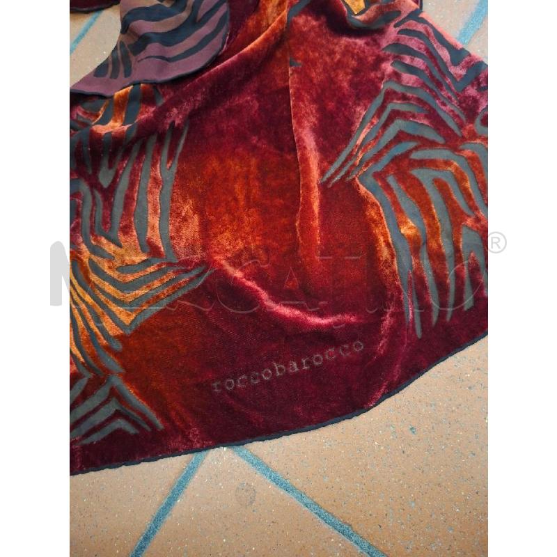 SCIARPA DONNA ROCCOBAROCCO VELLUTO FANT BORDEAUX ARANCIO  | Mercatino dell'Usato Frossasco 2