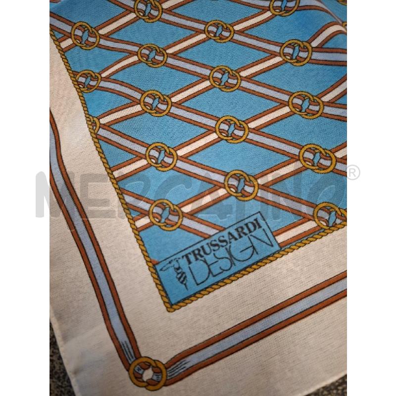 SCIARPINA DONNA TRUSSARDI DESIGN FANT BCO AZZ  | Mercatino dell'Usato Frossasco 2