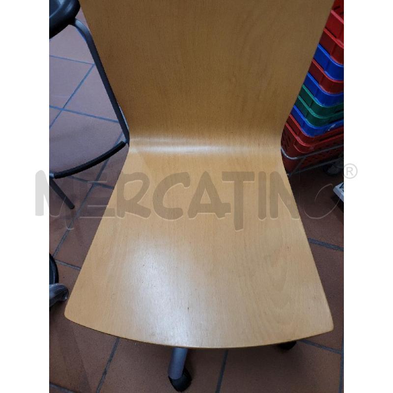 SEDIA UFFICIO ROT MET GR/LEGNO CHIARO | Mercatino dell'Usato Frossasco 2