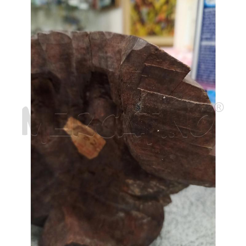 STATUA H57 LEGNO SCURO HONG KONG | Mercatino dell'Usato Frossasco 4