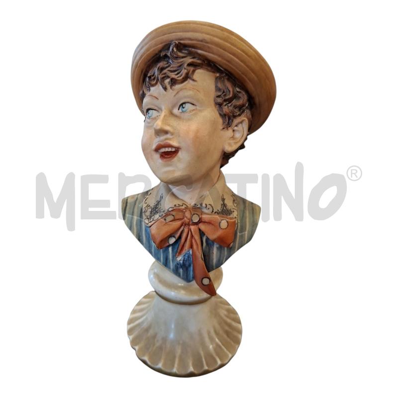 STATUETTA H15 CER CAPODIMONTE VOLTA RAGAZZO CON CAPPELLO | Mercatino dell'Usato Frossasco 1