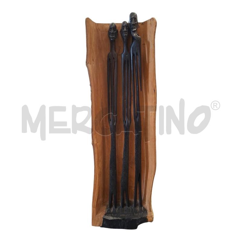 STATUETTA H30 LEGNO DOPPIO COLORE | Mercatino dell'Usato Frossasco 1
