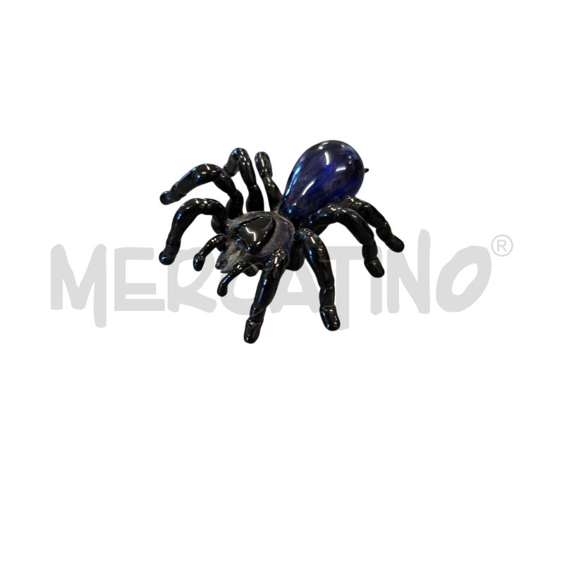 STATUETTA RAGNO VETRO BLU NERO | Mercatino dell'Usato Frossasco 1