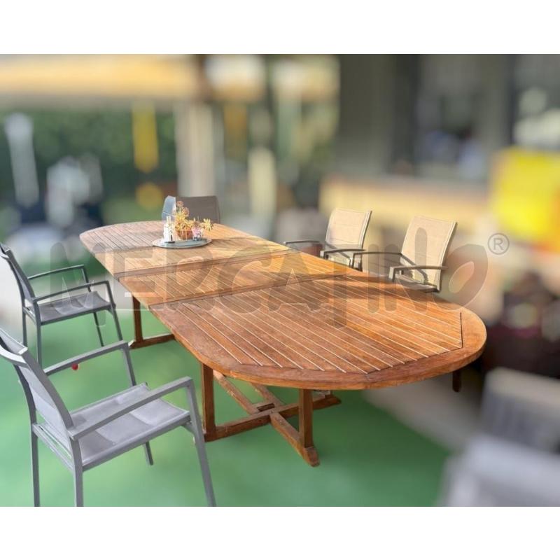TAVOLO GIARDINO LEGNO 120X259/ALL(385) | Mercatino dell'Usato Frossasco 2