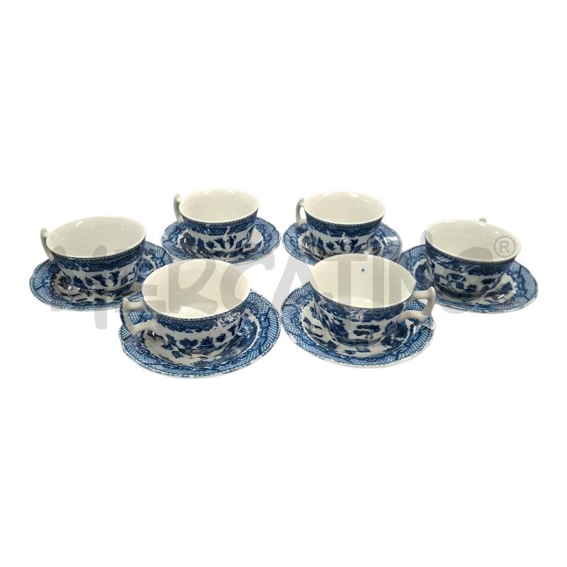 TAZZINE+PIATTINI 6+6 CER BLU/BCA ORIENTALI | Mercatino dell'Usato Frossasco 1