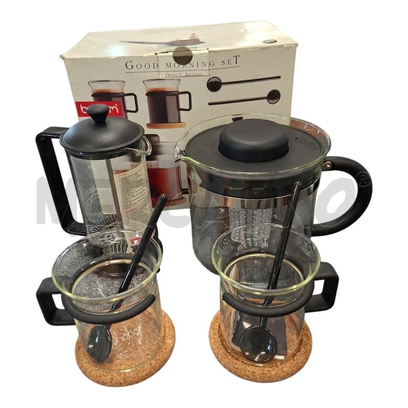 TEIERA+CAFFETTIERA+2TAZZE+2CUCCH VETRO BODUM | Mercatino dell'Usato Frossasco 1