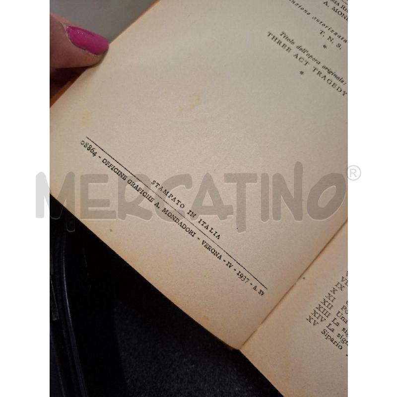 TRAGEDIA IN TRE ATTI AGATHA CHRISTIE MONDADORI 1937 | Mercatino dell'Usato Frossasco 2