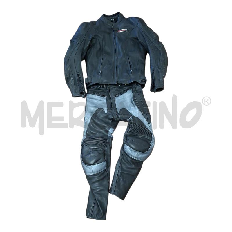TUTA MOTO PELLE NERA MAVERIK TG.M | Mercatino dell'Usato Frossasco 1