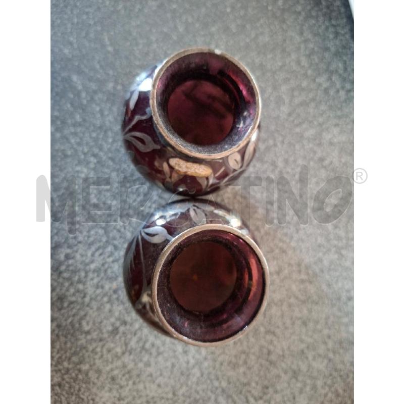 VASETTI PZ.2 H10 VETRO VIOLA DECORATI | Mercatino dell'Usato Frossasco 4