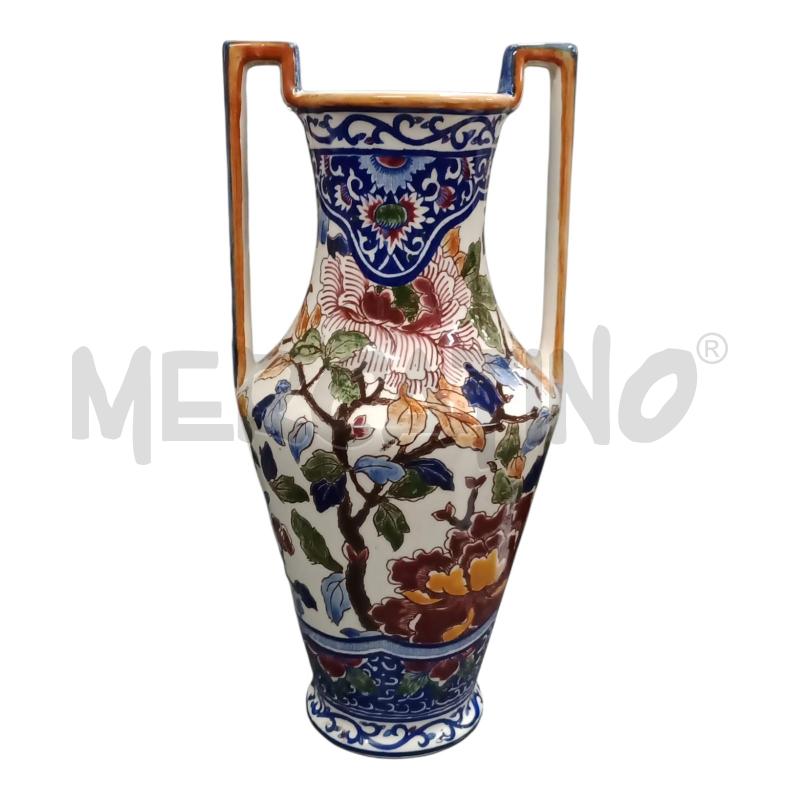 VASO ANFORA H30 CER FIORI GIEN CON DIFETTO | Mercatino dell'Usato Frossasco 1