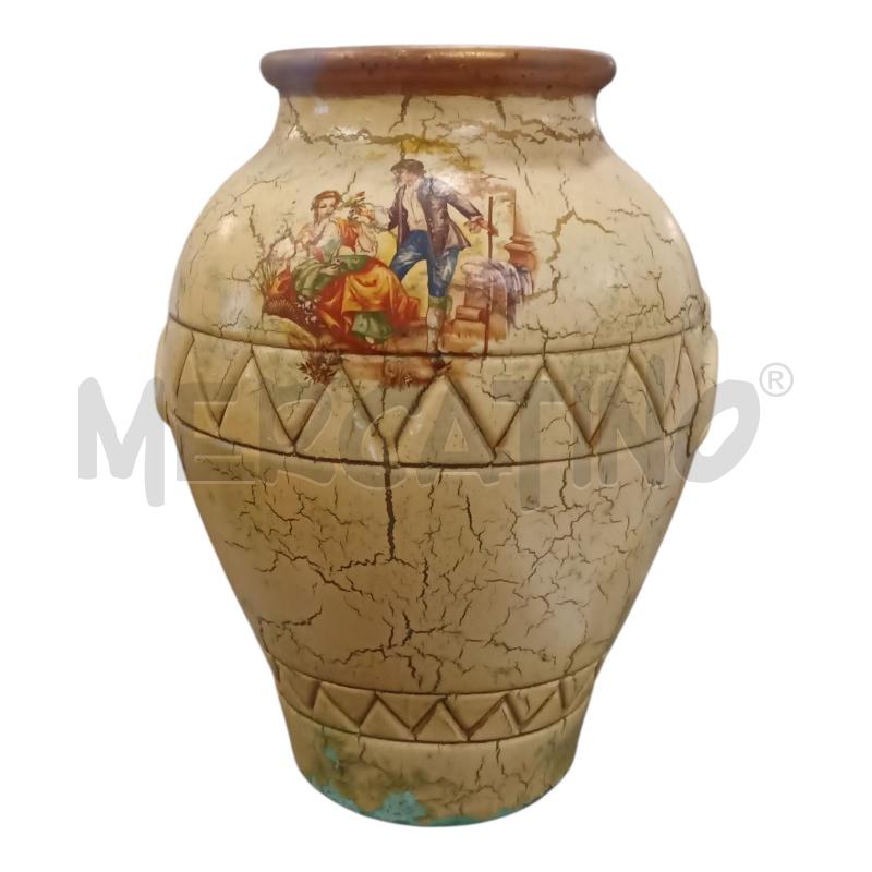 VASO H43 VETRO DEC BEIGE SCENA | Mercatino dell'Usato Frossasco 1