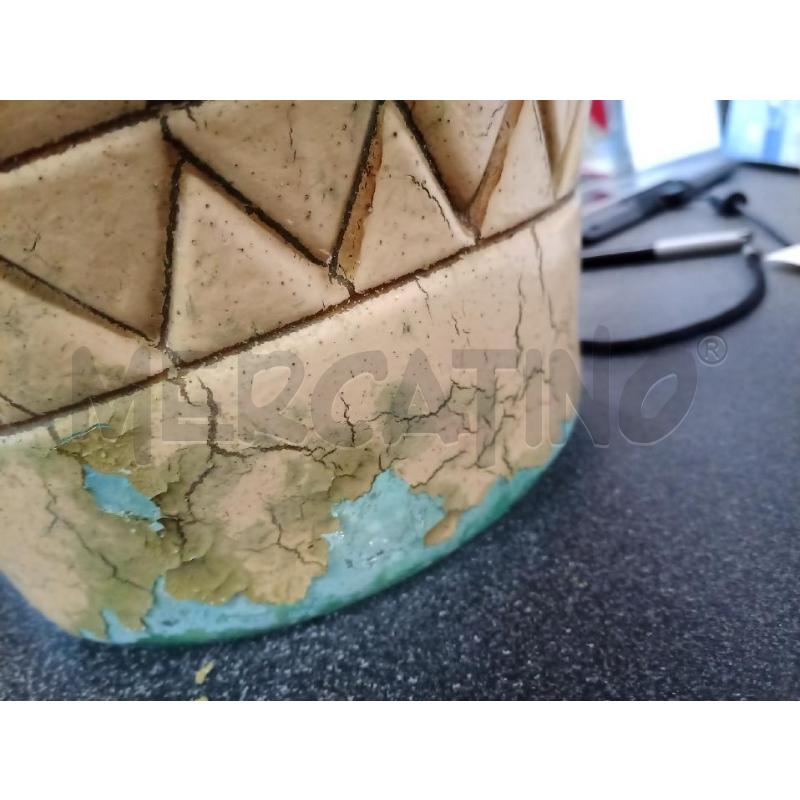 VASO H43 VETRO DEC BEIGE SCENA | Mercatino dell'Usato Frossasco 3