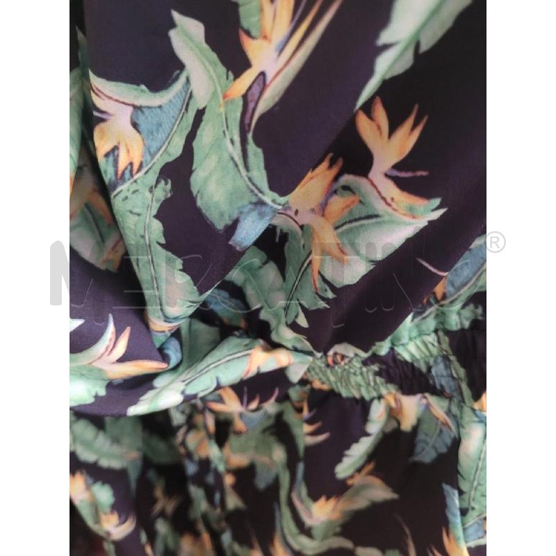 VESTITO/TUTA DONNA  NERO FOGLIE FIORI GIALLI MOLLY BRACKEN | Mercatino dell'Usato Frossasco 2