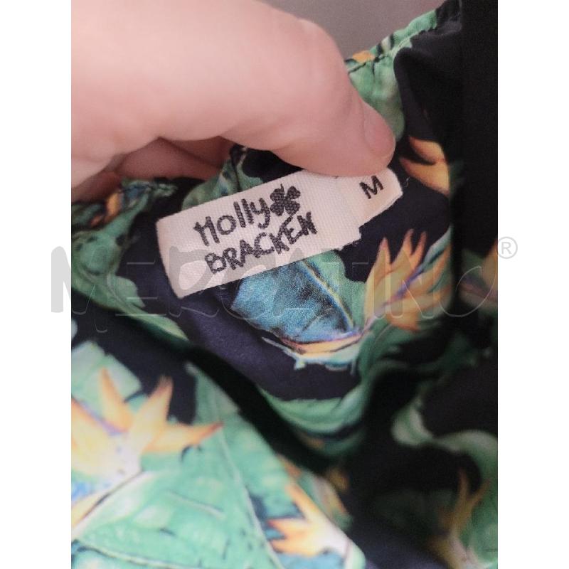 VESTITO/TUTA DONNA  NERO FOGLIE FIORI GIALLI MOLLY BRACKEN | Mercatino dell'Usato Frossasco 3