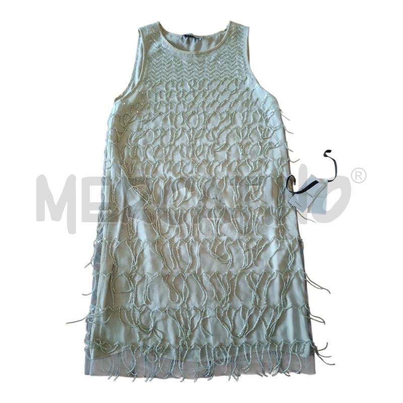 VESTITO DONNA SM BCO FRANGE PERLINE MOTIVI | Mercatino dell'Usato Frossasco 1