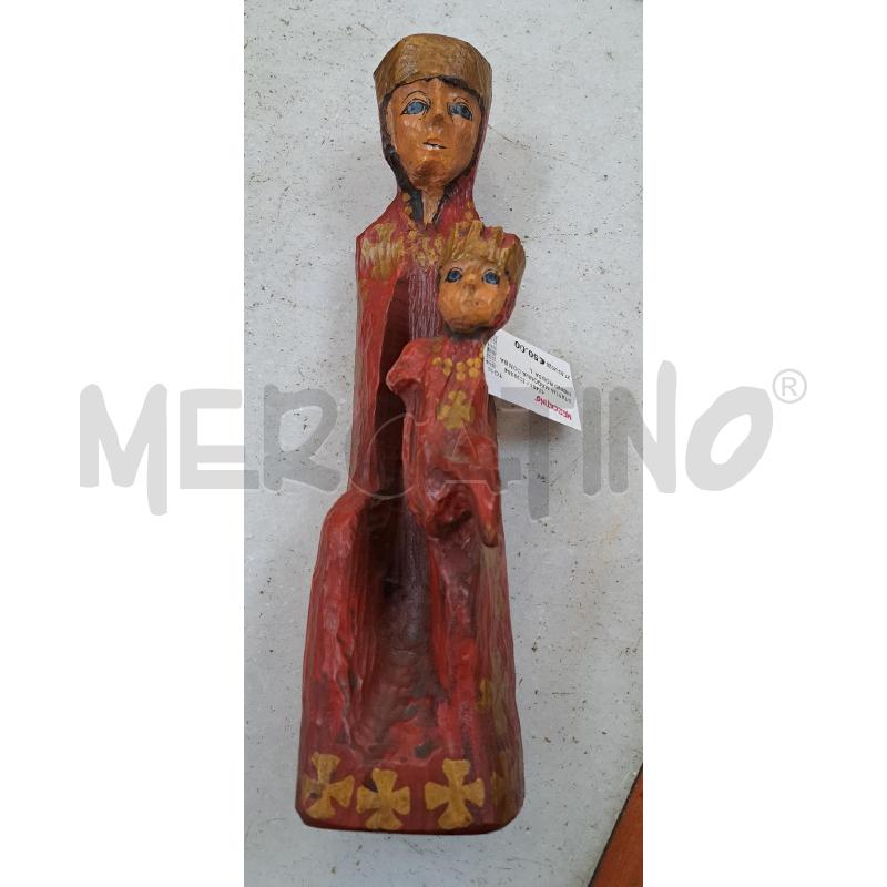 STATUA MADONNA CON BAMBINO ROSSA  L | Mercatino dell'Usato Torino str. della pronda 1