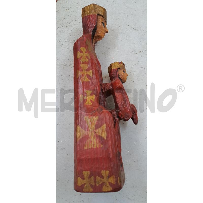 STATUA MADONNA CON BAMBINO ROSSA  L | Mercatino dell'Usato Torino str. della pronda 3