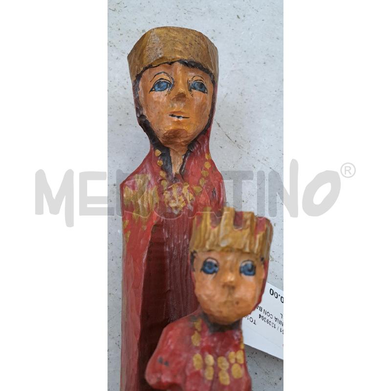 STATUA MADONNA CON BAMBINO ROSSA  L | Mercatino dell'Usato Torino str. della pronda 5