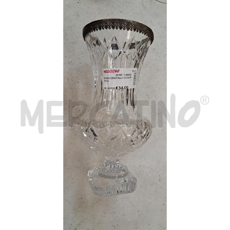VASO CRISTALLO SCOLPITO K | Mercatino dell'Usato Torino str. della pronda 1