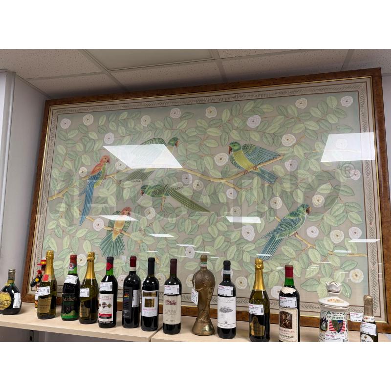 BATIK SU SETA PAPPAGALLI DIPINTO A MANO | Mercatino dell'Usato Torino via ceresole 1
