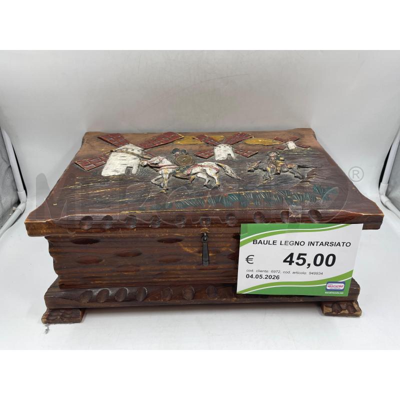BAULE LEGNO INTARSIATO  | Mercatino dell'Usato Torino via ceresole 1