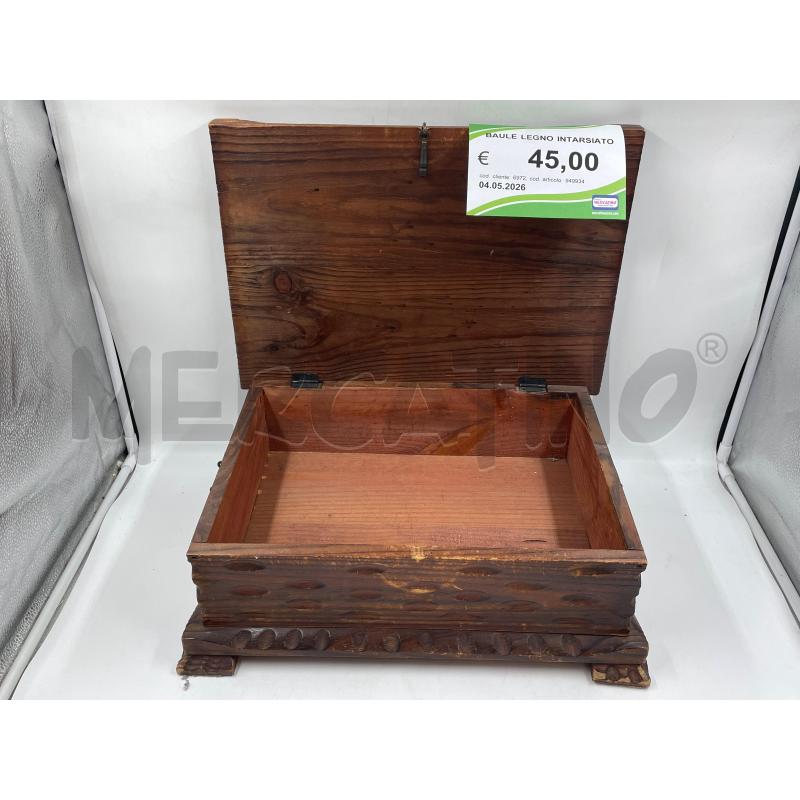 BAULE LEGNO INTARSIATO  | Mercatino dell'Usato Torino via ceresole 2