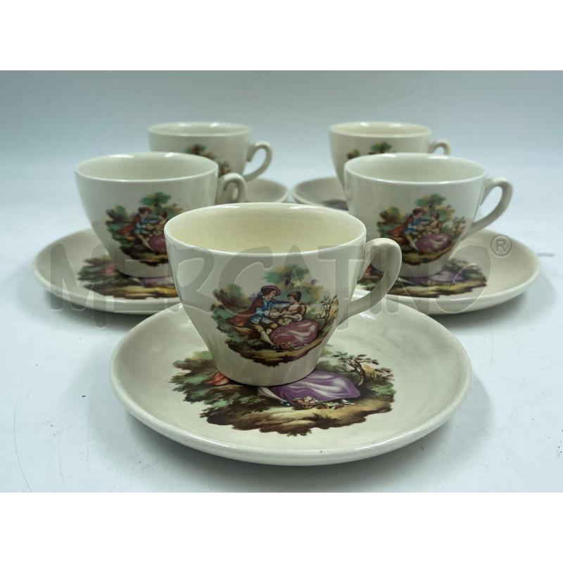 BLOCCO TAZZINE CAFFÈ VINTAGE CERAMICA INGLESE | Mercatino dell'Usato Torino via ceresole 1