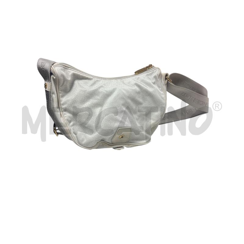 BORSA DONNA BORBONESE BIANCO GRIGIO  | Mercatino dell'Usato Torino via ceresole 1