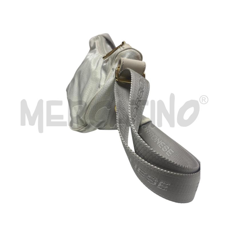 BORSA DONNA BORBONESE BIANCO GRIGIO  | Mercatino dell'Usato Torino via ceresole 2