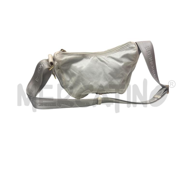 BORSA DONNA BORBONESE BIANCO GRIGIO  | Mercatino dell'Usato Torino via ceresole 3