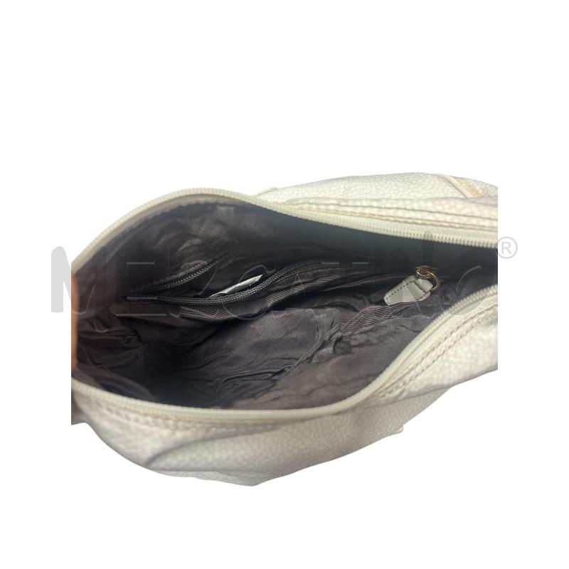 BORSA DONNA BORBONESE BIANCO GRIGIO  | Mercatino dell'Usato Torino via ceresole 5