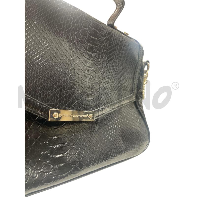 BORSA DONNA FORNARINA PITONATO NERO  | Mercatino dell'Usato Torino via ceresole 5
