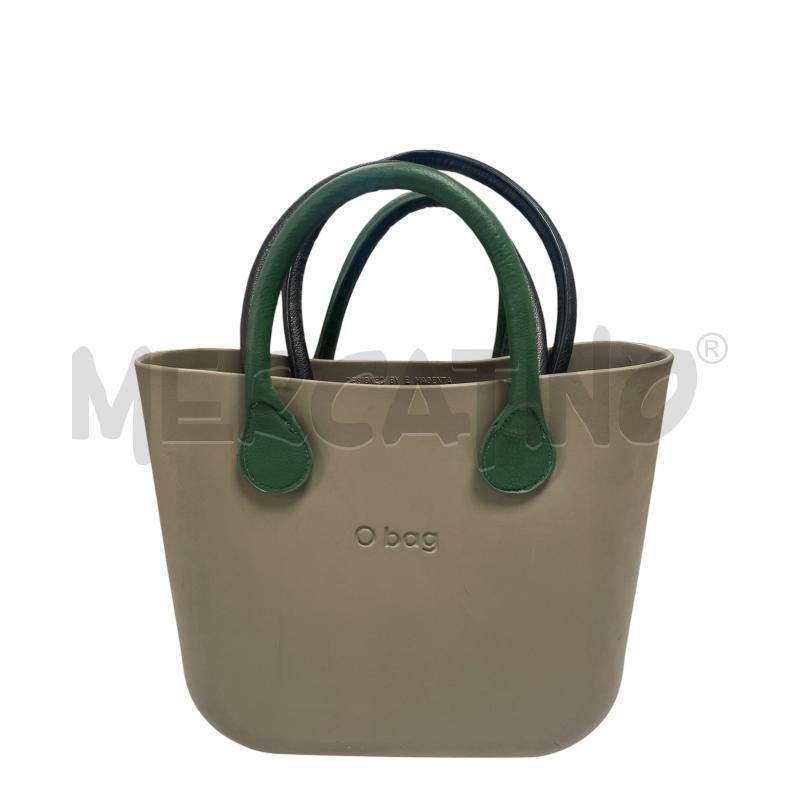 BORSA DONNA GRIGIA E VERDE OBAG | Mercatino dell'Usato Torino via ceresole 1