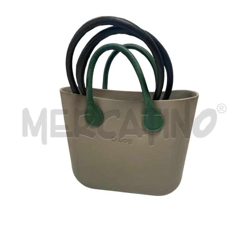 BORSA DONNA GRIGIA E VERDE OBAG | Mercatino dell'Usato Torino via ceresole 5