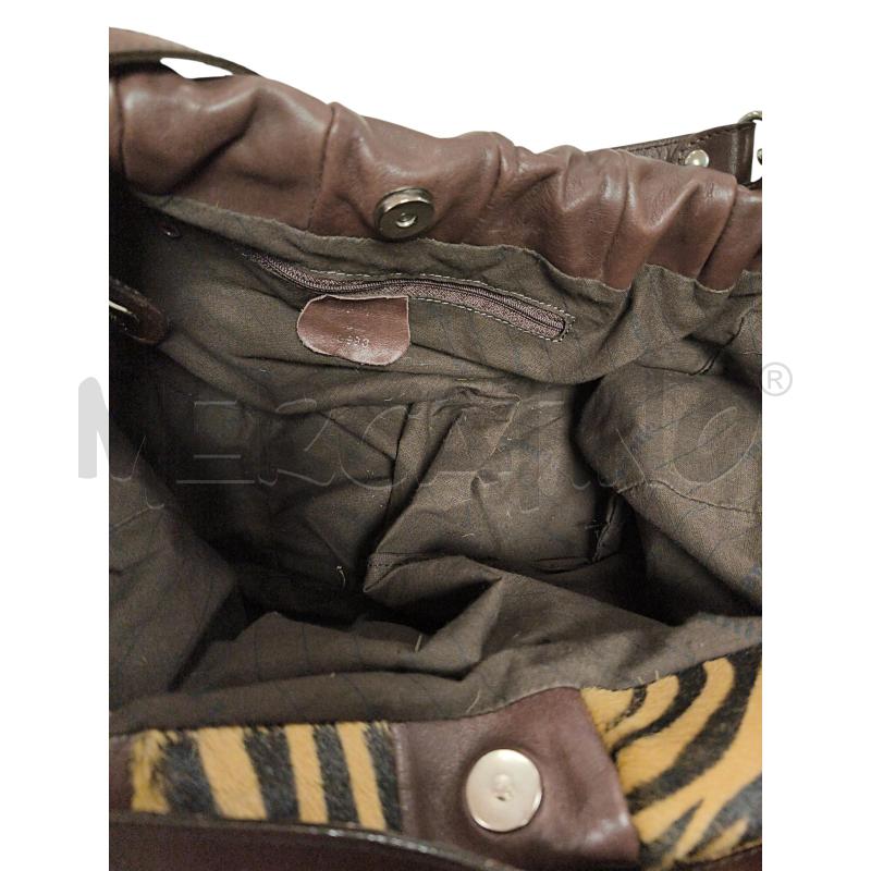 BORSA DONNA I SANTI VERA PELLE ANIMALIER  | Mercatino dell'Usato Torino via ceresole 5