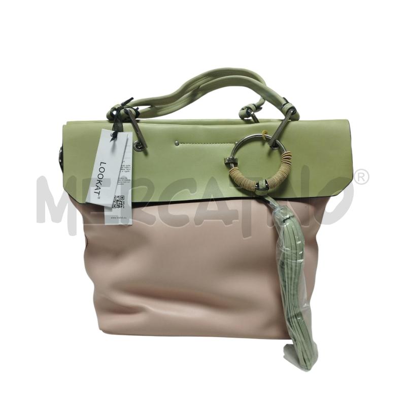 BORSA DONNA LOOKAT VERDE ROSA | Mercatino dell'Usato Torino via ceresole 1