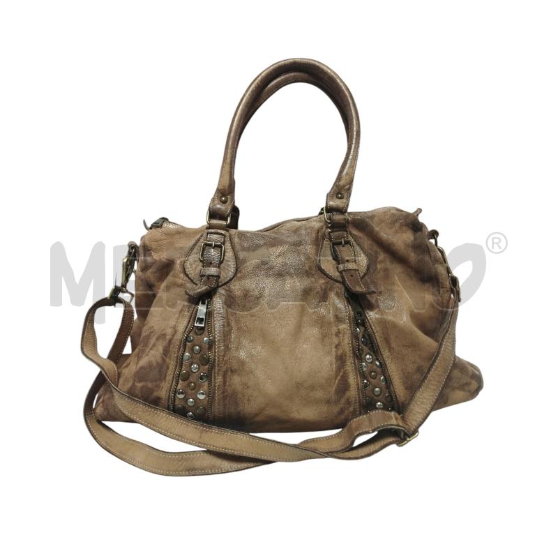 BORSA DONNA PELLETTERIA ARTIGIANA BOLOGNA PELLE MARRONE | Mercatino dell'Usato Torino via ceresole 1