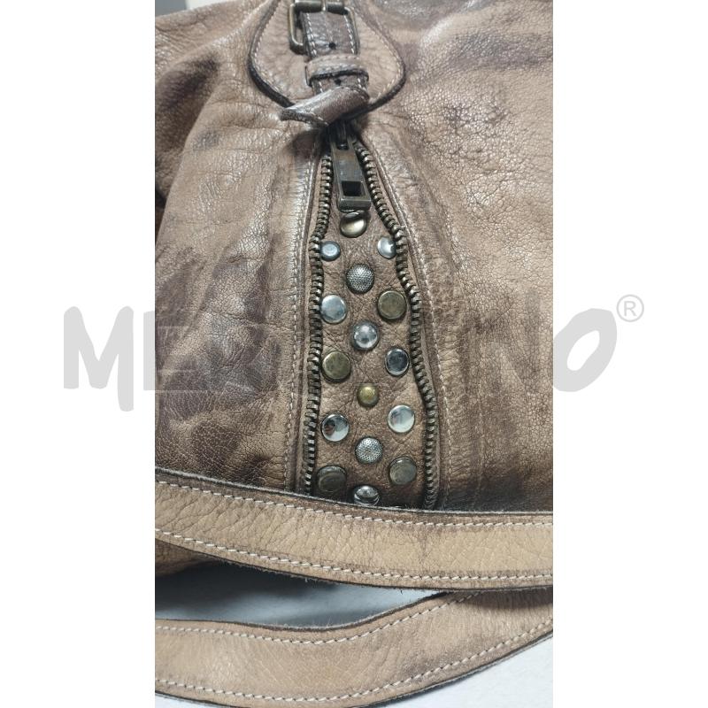 BORSA DONNA PELLETTERIA ARTIGIANA BOLOGNA PELLE MARRONE | Mercatino dell'Usato Torino via ceresole 3
