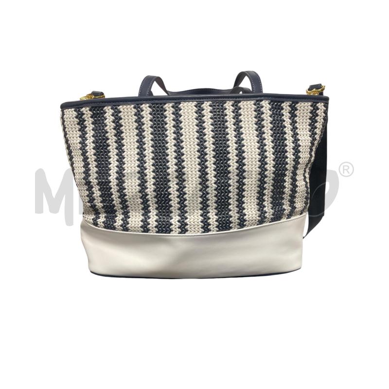 BORSA DONNA TWINSET NUOVA BLU BIANCO  | Mercatino dell'Usato Torino via ceresole 3